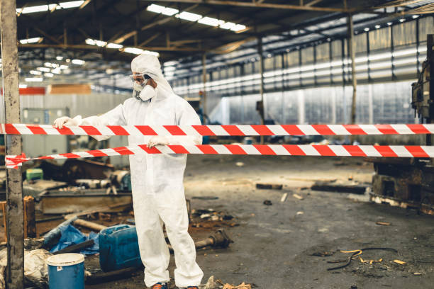 Professional Biohazard technician working in Burlington, NC
